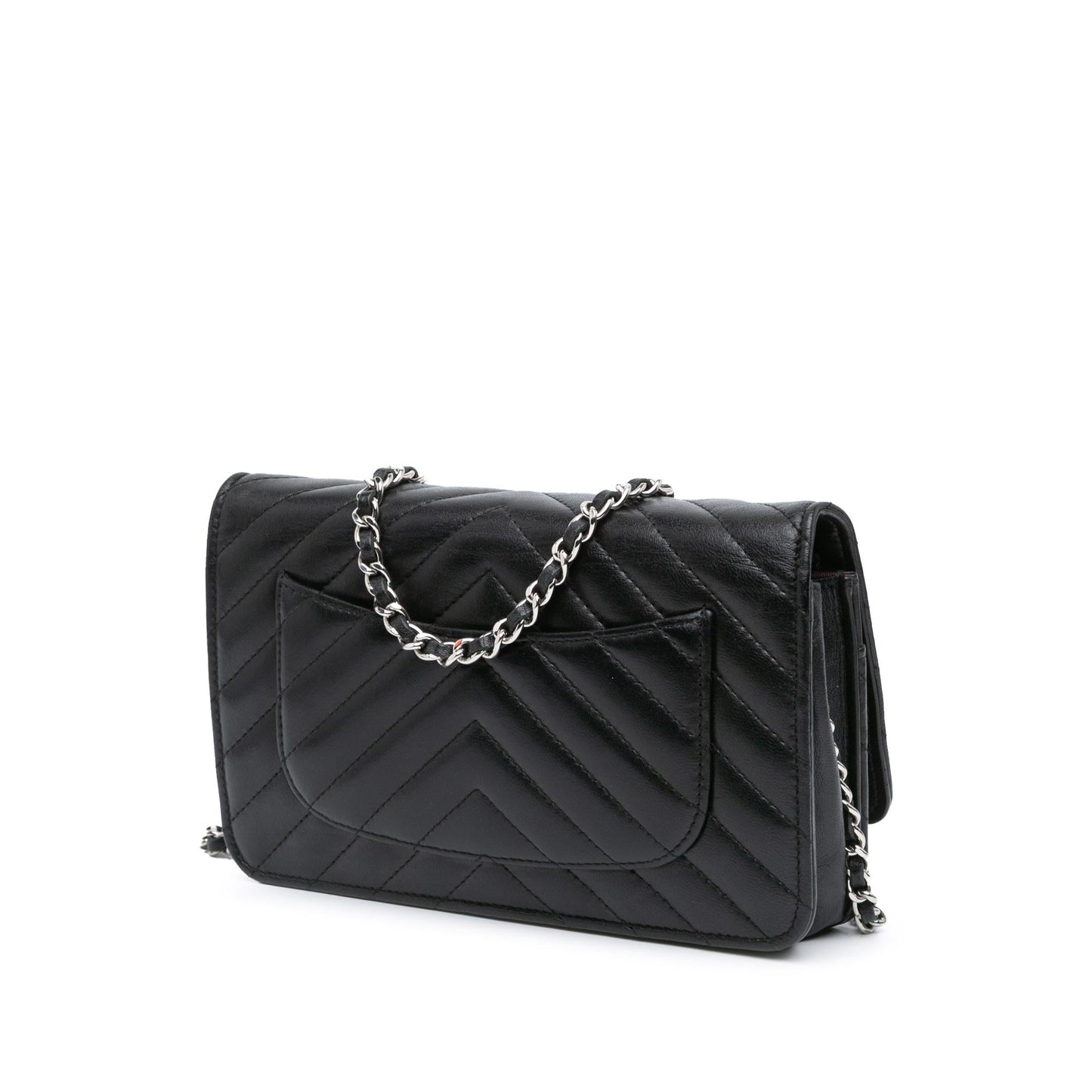 Chanel CC Chevron Lambskin Wallet On Chain