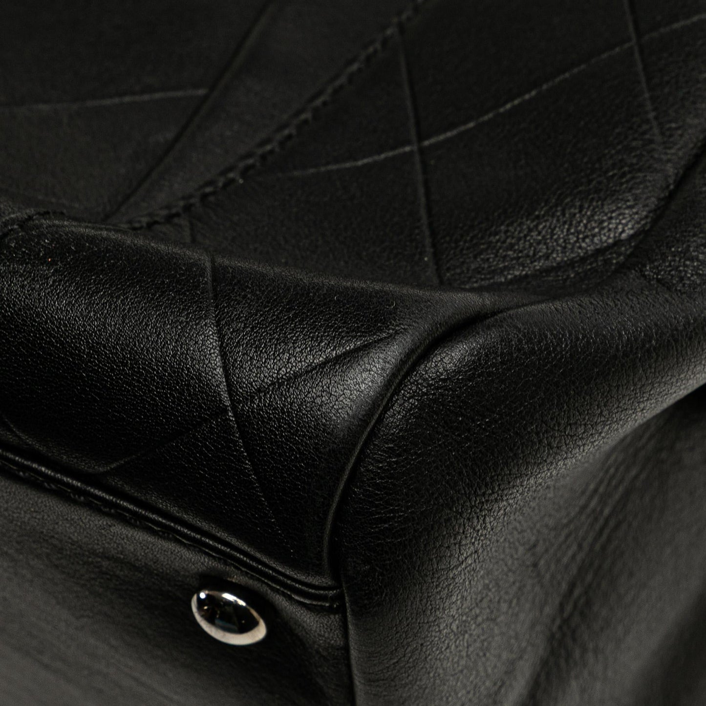 Chanel CC Chevron Quilted Lambskin Boston