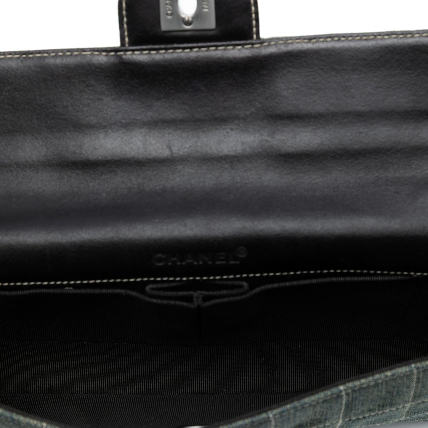 Chanel CC Chocolate Bar Denim East West Flap