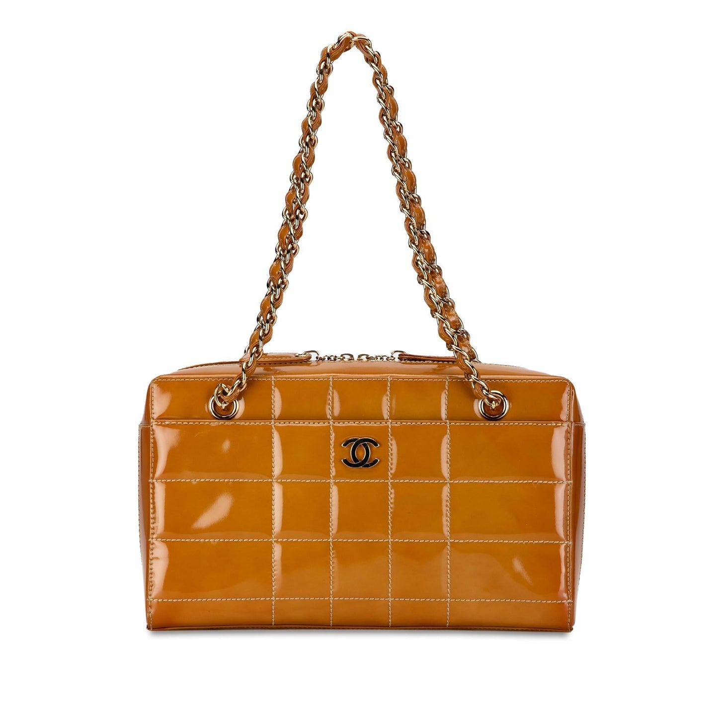 Luxury Chanel CC Chocolate Bar Patent Shoulder Bag (SHG-tneQSq)
