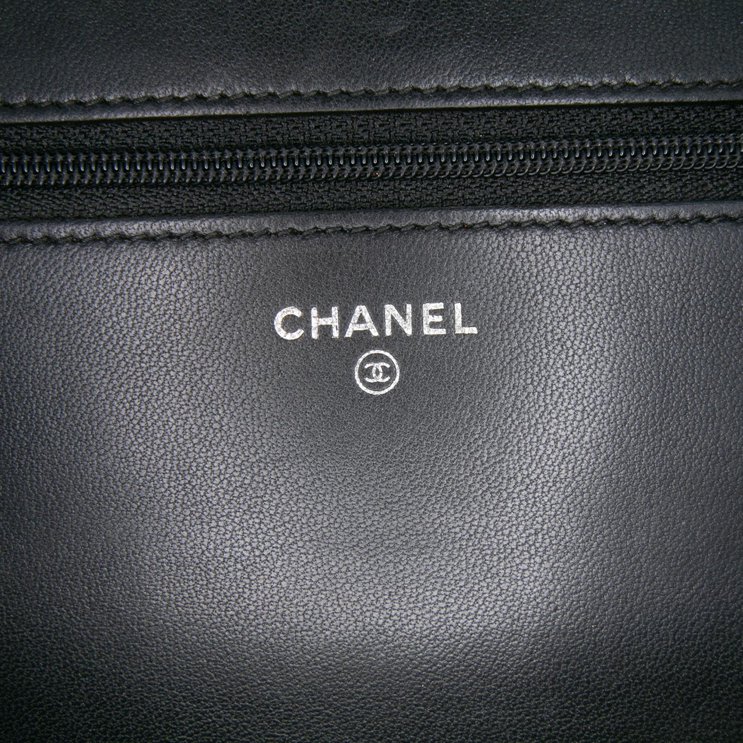 Chanel CC Embossed Lambskin Wallet on Chain
