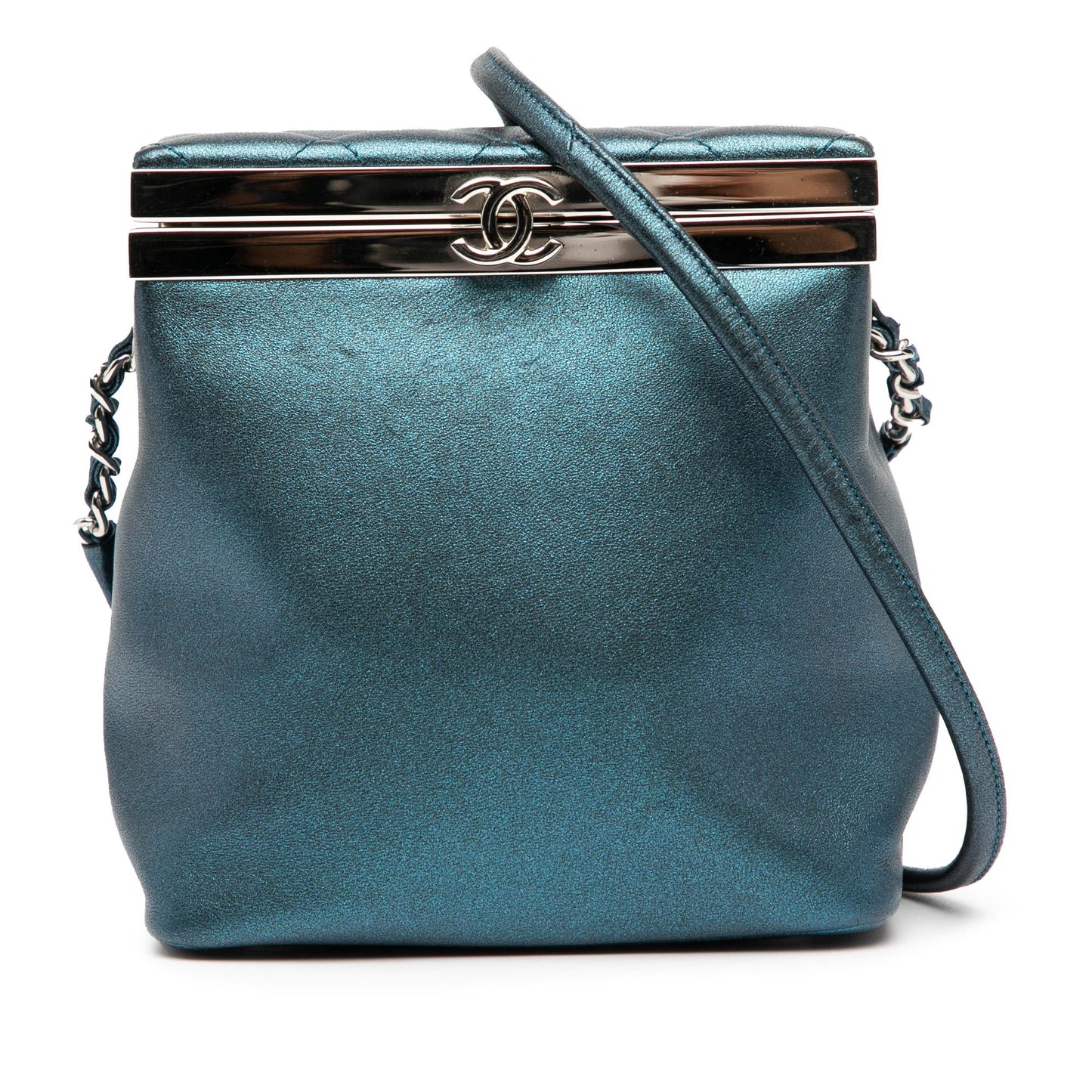 Chanel CC Metallic Calfskin Vanity Bag
