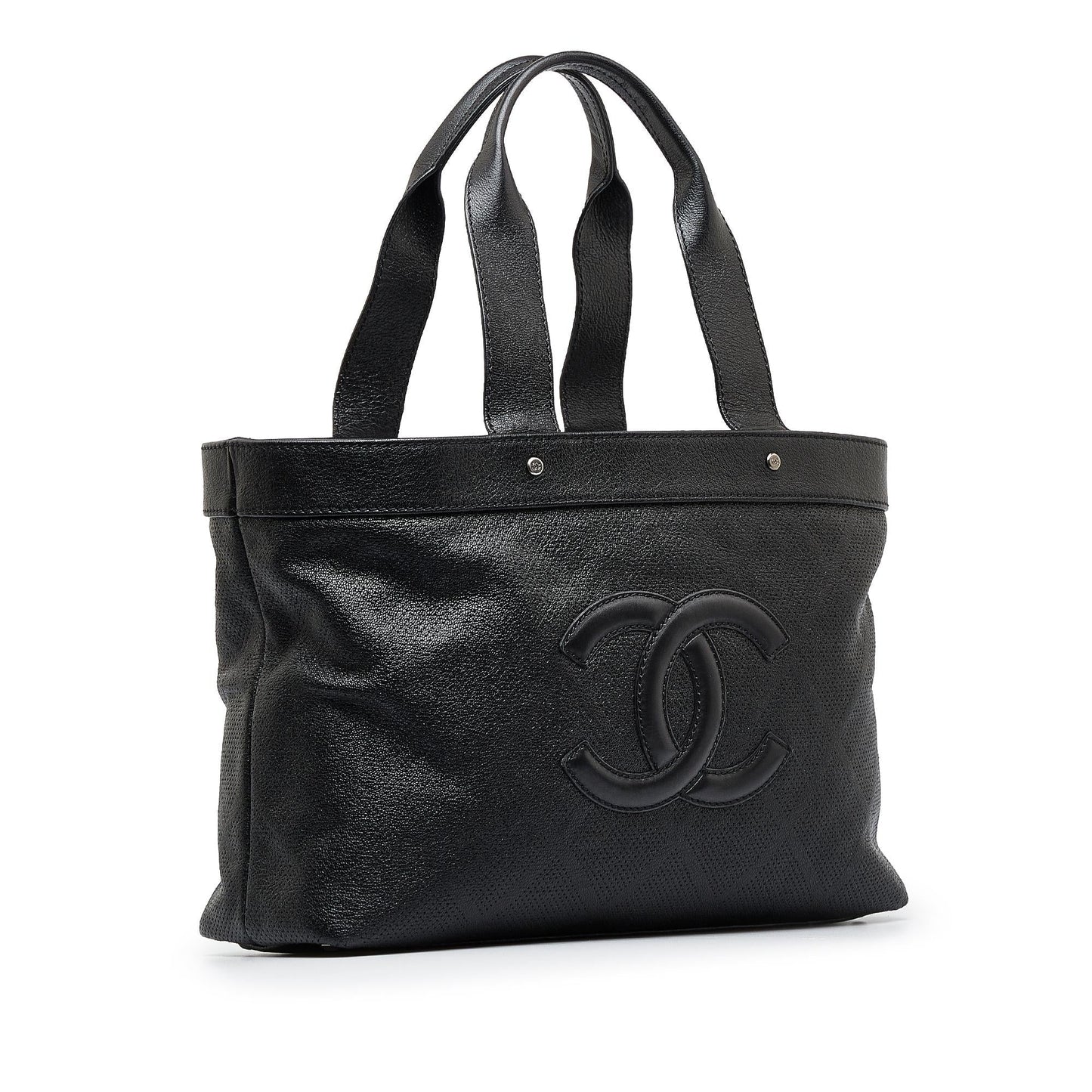 Luxury Chanel CC Perforated Tote (SHG-XVBWdn)