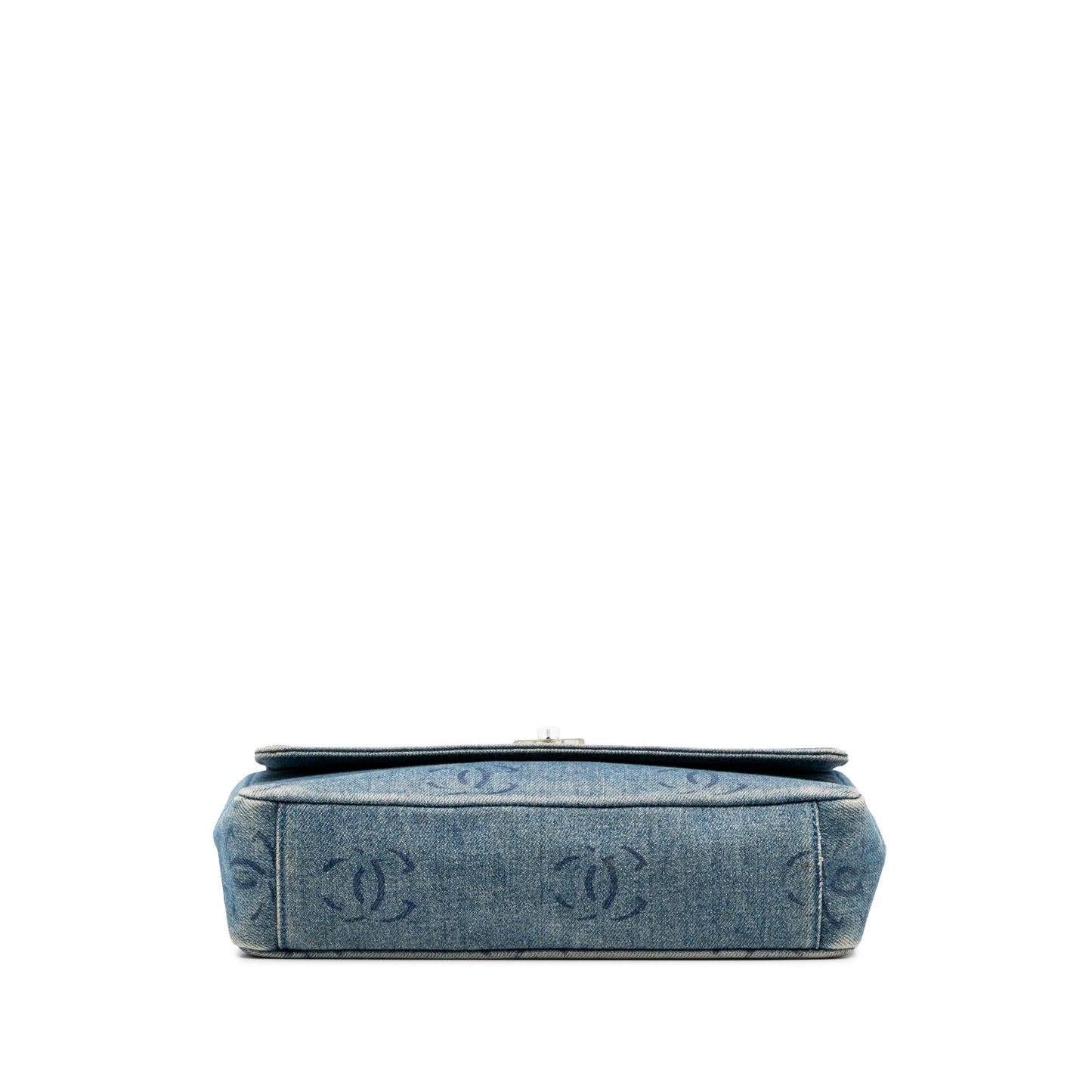 Chanel CC Printed Denim Single Flap