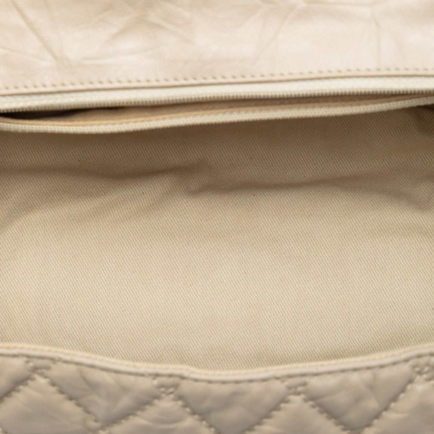 Chanel CC Quilted Aged Calfskin Flap