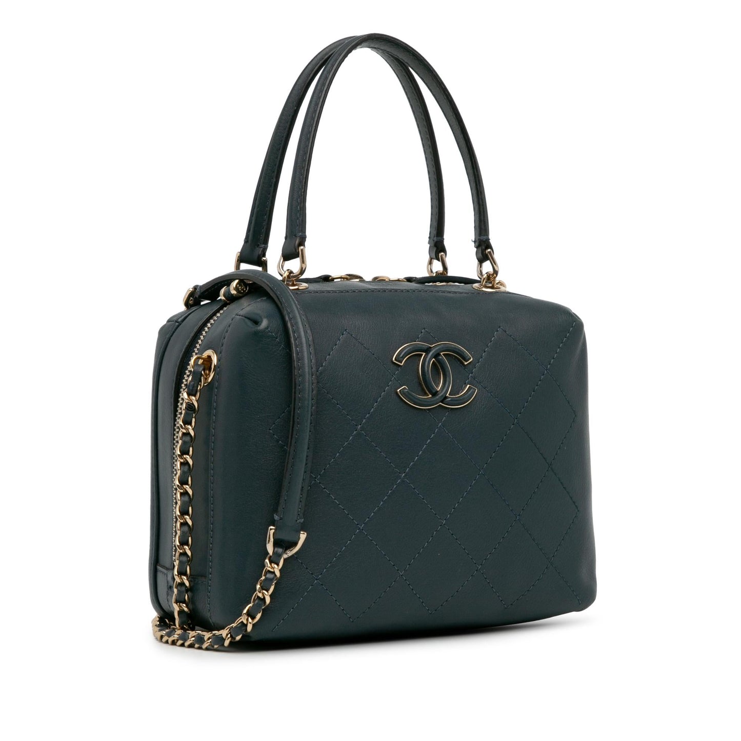 Chanel CC Quilted Bullskin Vanity Case (SHG-3WgpyN)