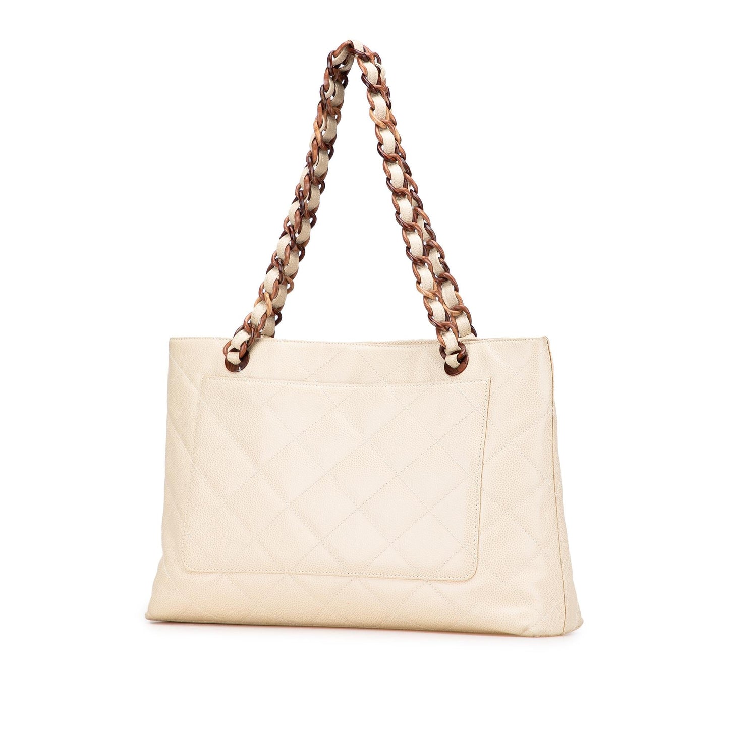Chanel CC Quilted Caviar Bekko Chain Tote