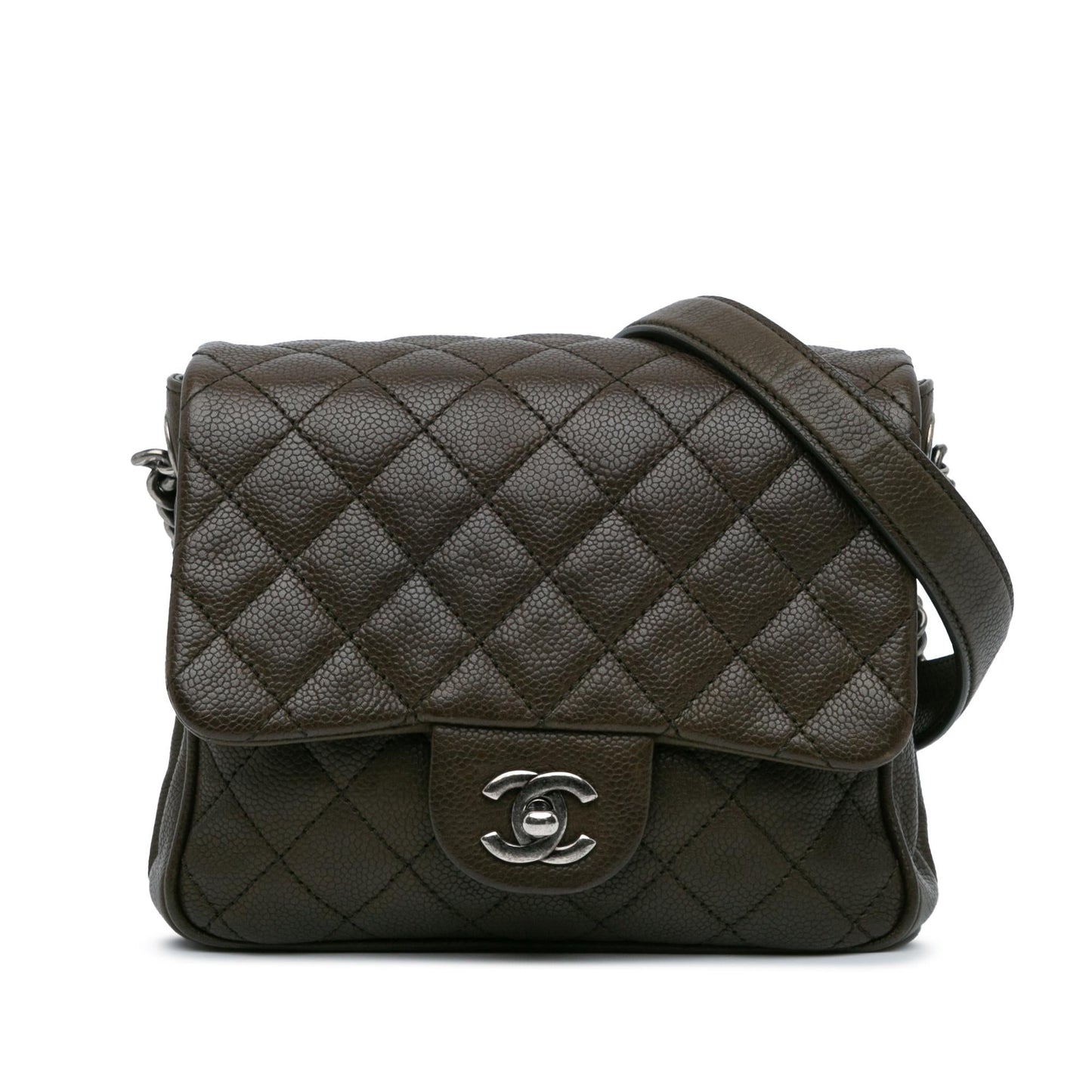 Chanel CC Quilted Caviar Crossbody