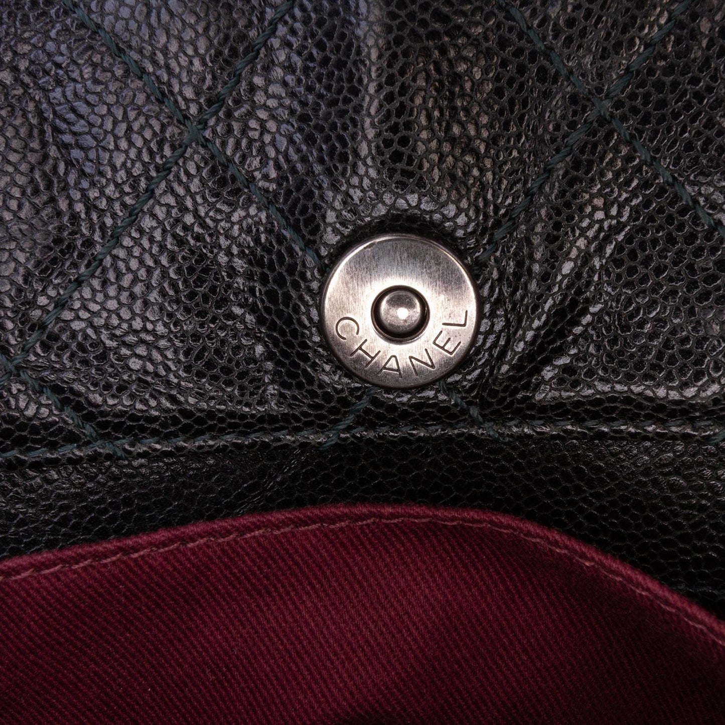 Chanel CC Quilted Crumpled Caviar Crave Tote