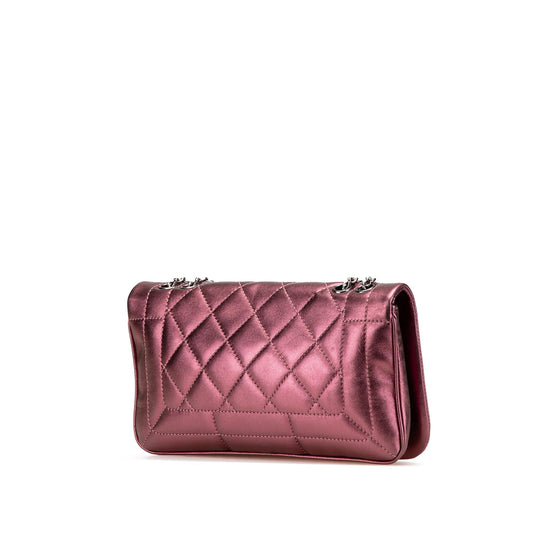 Chanel CC Quilted Iridescent Calfskin Full Single Flap