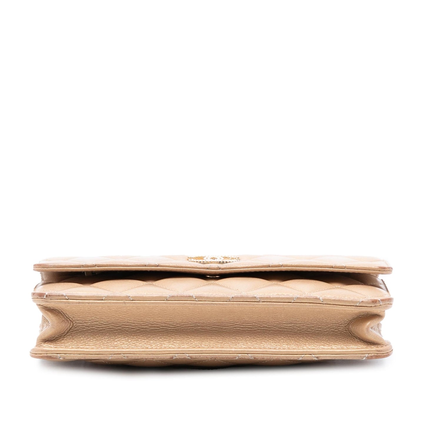 Chanel CC Quilted Iridescent Lambskin Coin Charm Wallet on Chain
