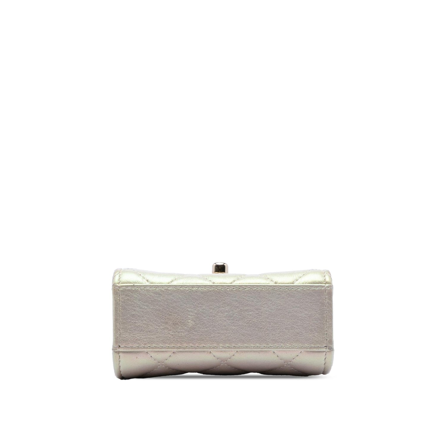 Chanel CC Quilted Iridescent Lambskin Phone Holder with Chain