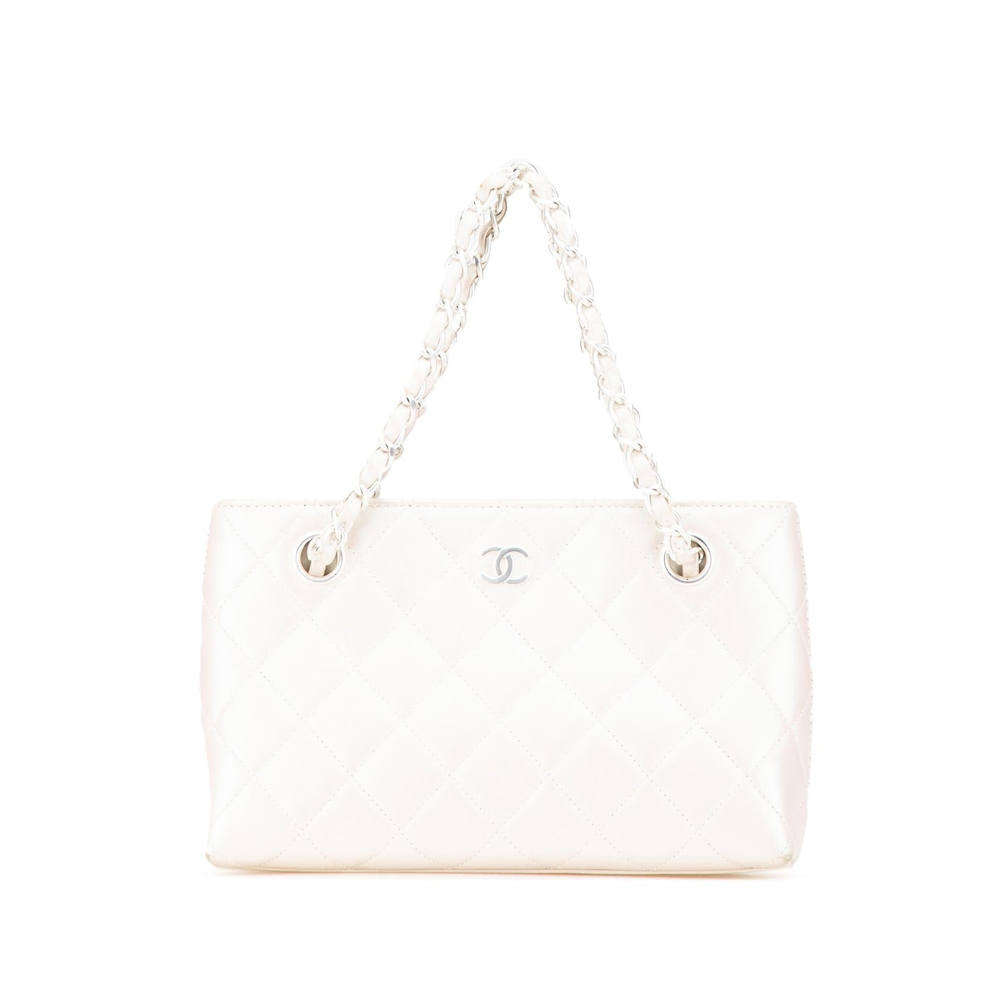 Chanel CC Quilted Irisdescent Lambskin Chain Handbag