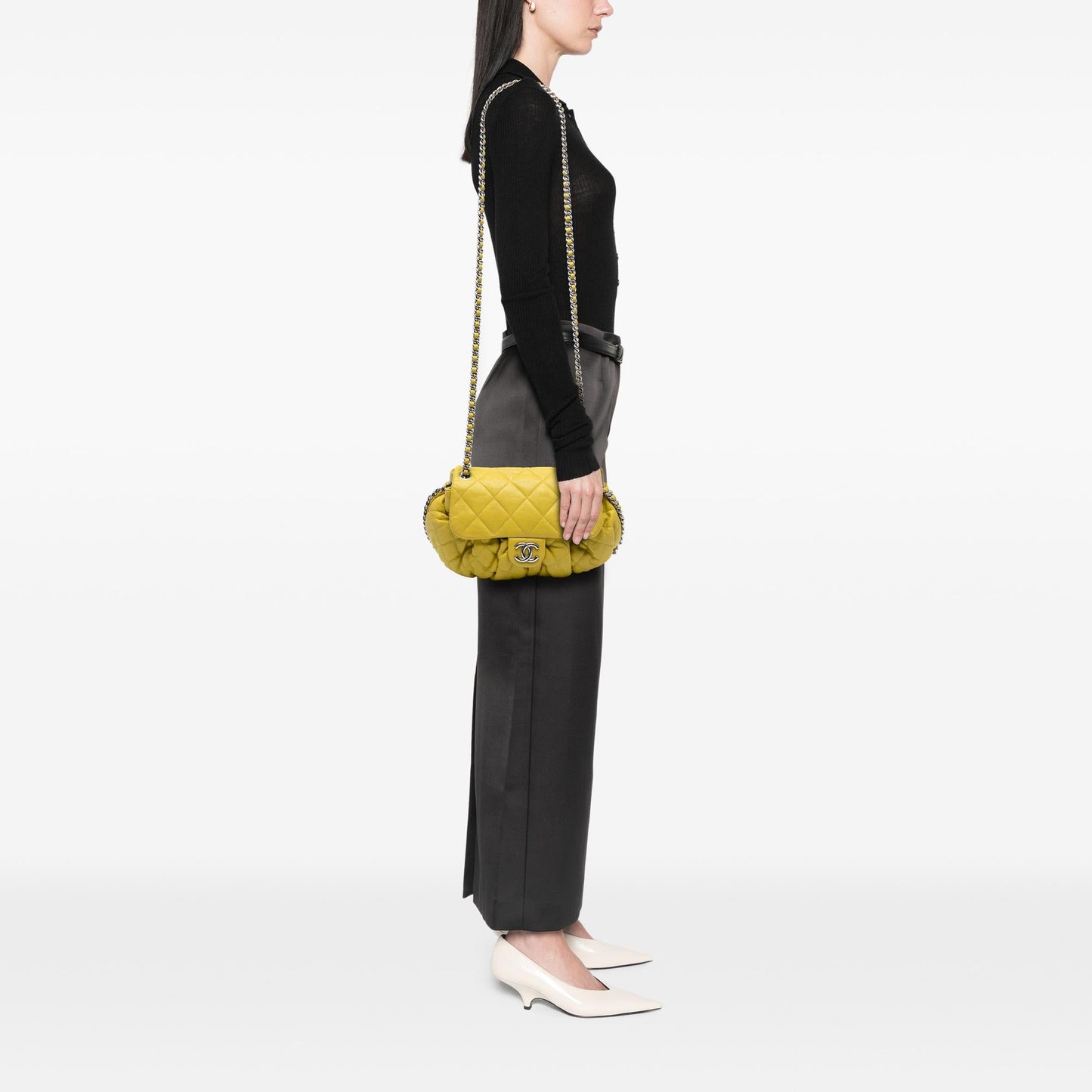 Chanel CC Quilted Lambskin Chain Around Flap