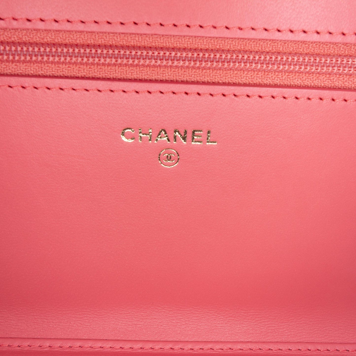 Chanel CC Quilted Lambskin Double Stitch Tassel Wallet On Chain