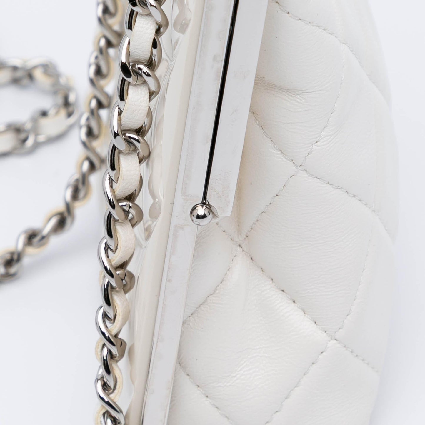 Chanel CC Quilted Lambskin Evening Clutch