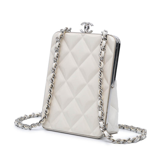 Chanel CC Quilted Lambskin Evening Clutch