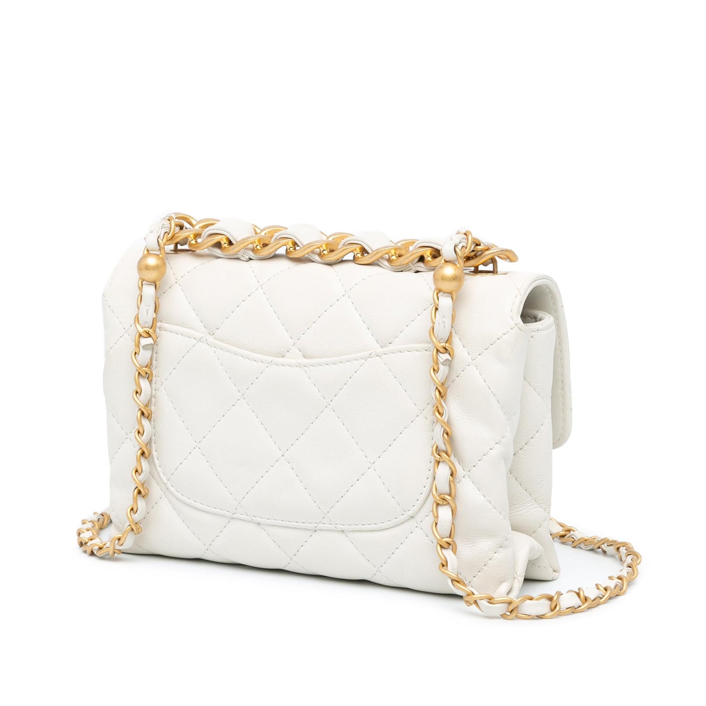 Chanel CC Quilted Lambskin Flap (SHG-8guI4k)