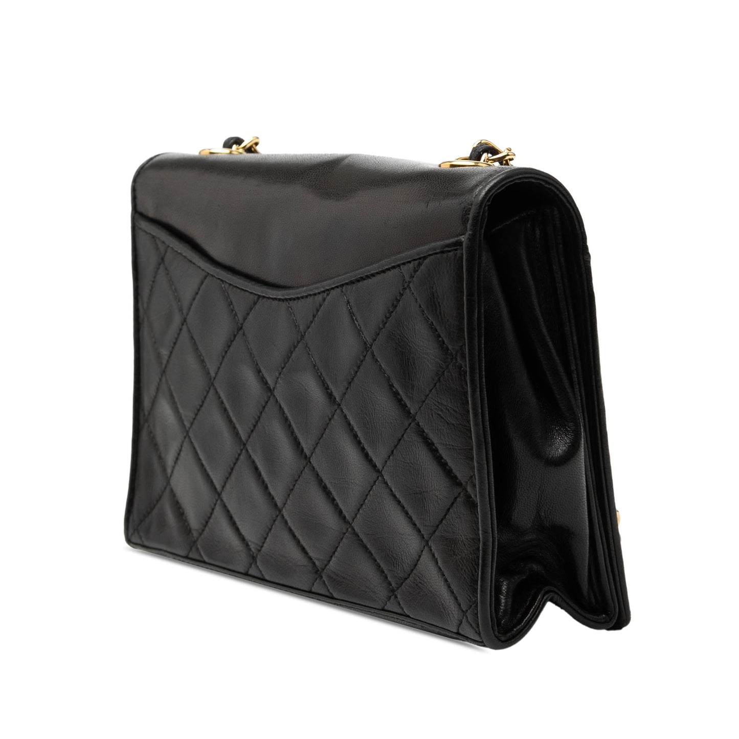 Chanel CC Quilted Lambskin Full Flap Crossbody
