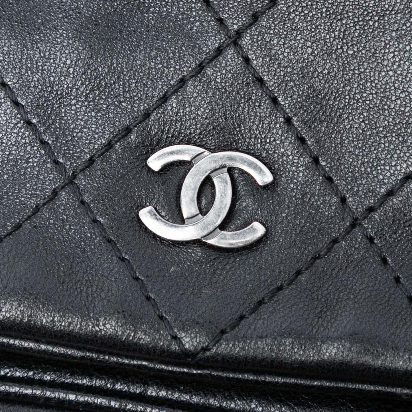 Chanel CC Quilted Lambskin Full Flap Wallet on Chain