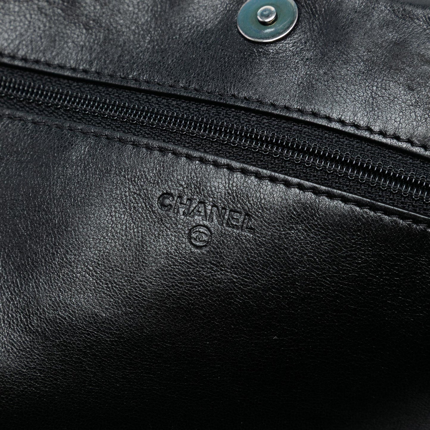 Chanel CC Quilted Lambskin Full Flap Wallet on Chain