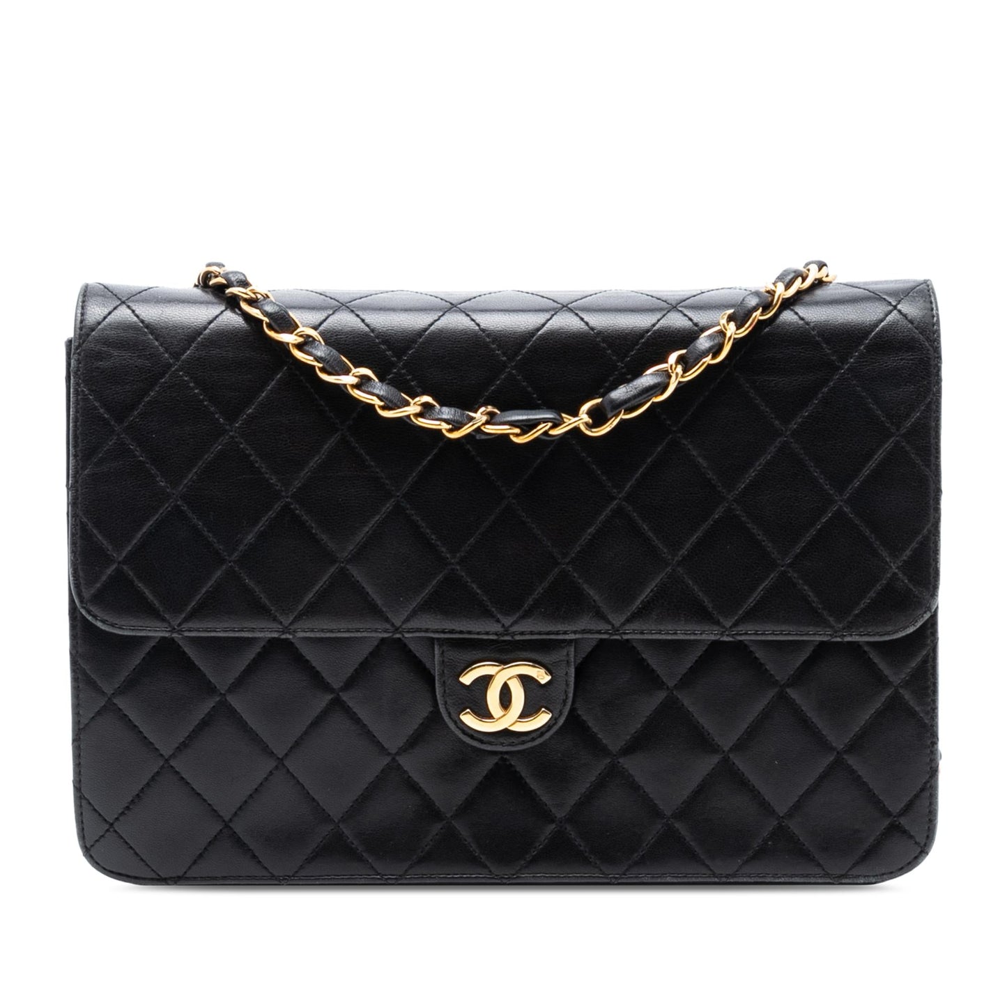 Chanel CC Quilted Lambskin Single Flap