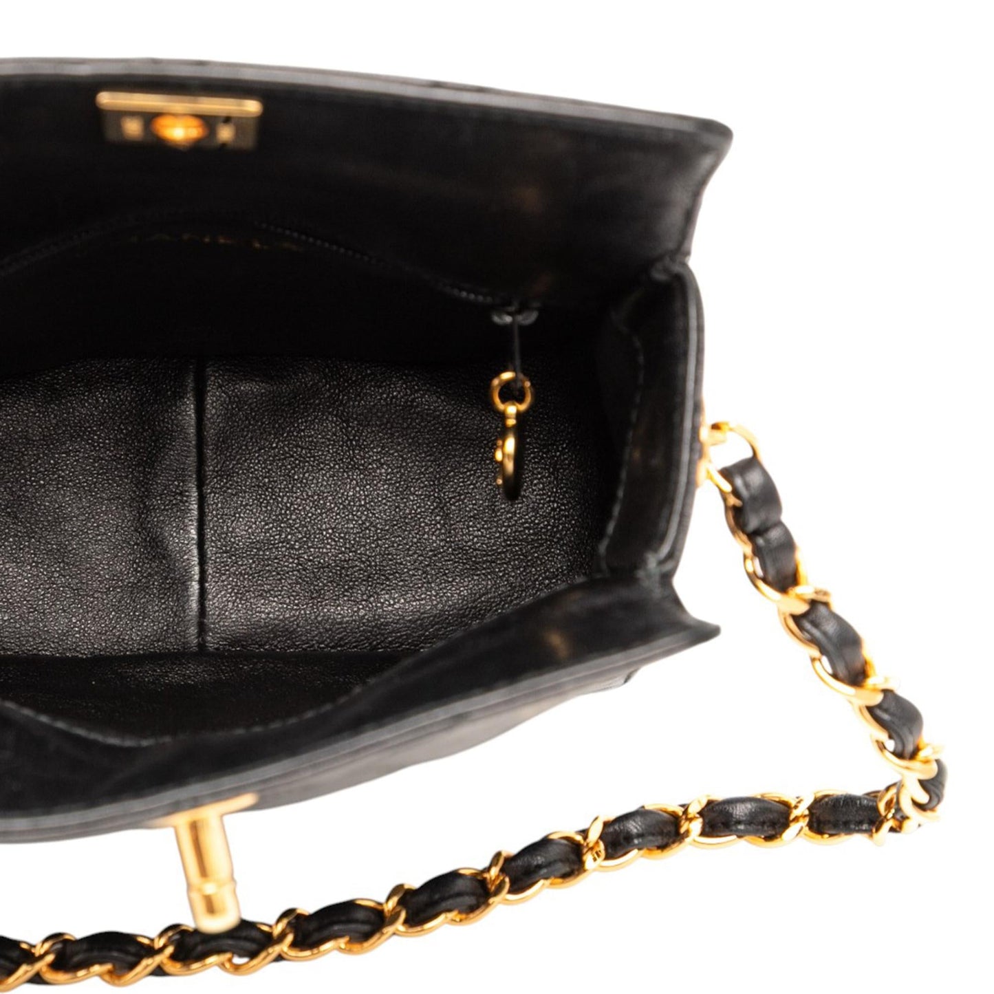 Chanel CC Quilted Lambskin Turnlock Handbag