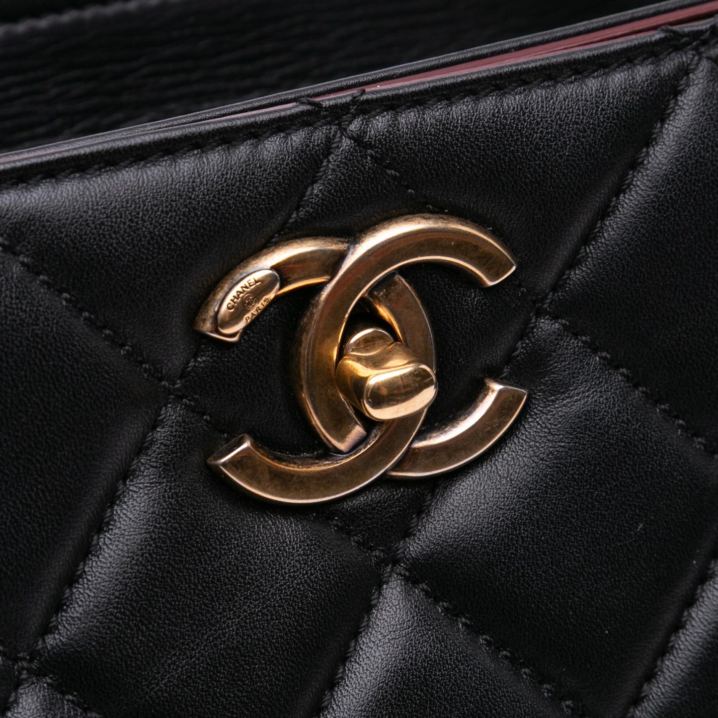 Chanel CC Quilted Lambskin Turnlock Tote
