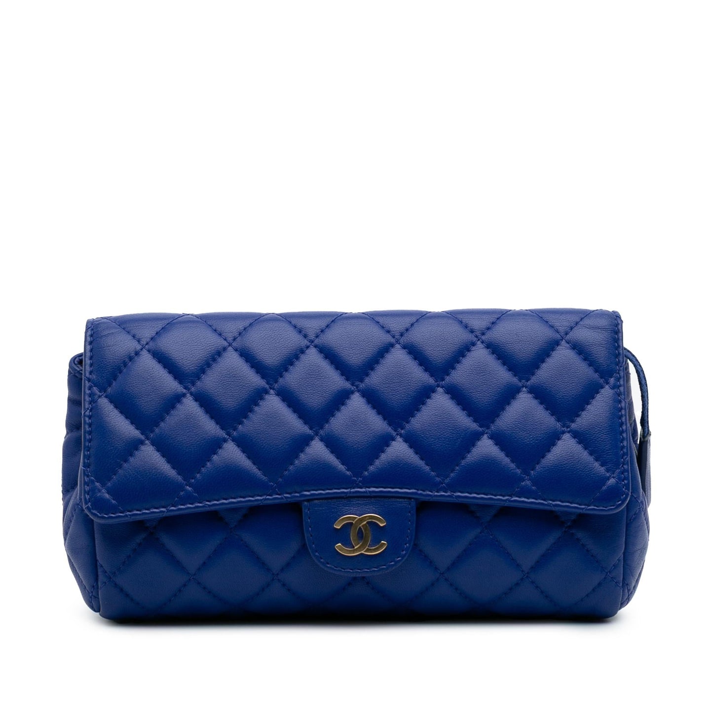 Chanel CC Quilted Lambskin Zip Vanity Flap