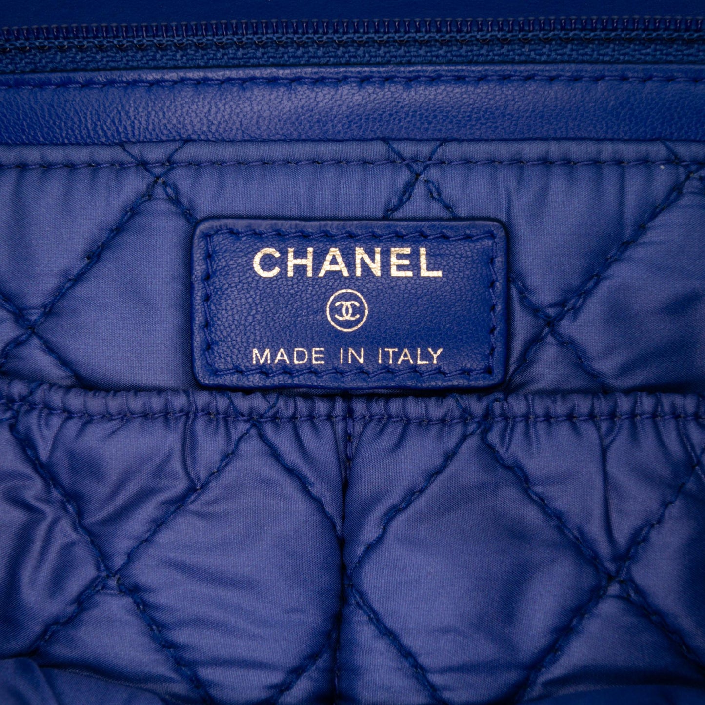 Chanel CC Quilted Lambskin Zip Vanity Flap