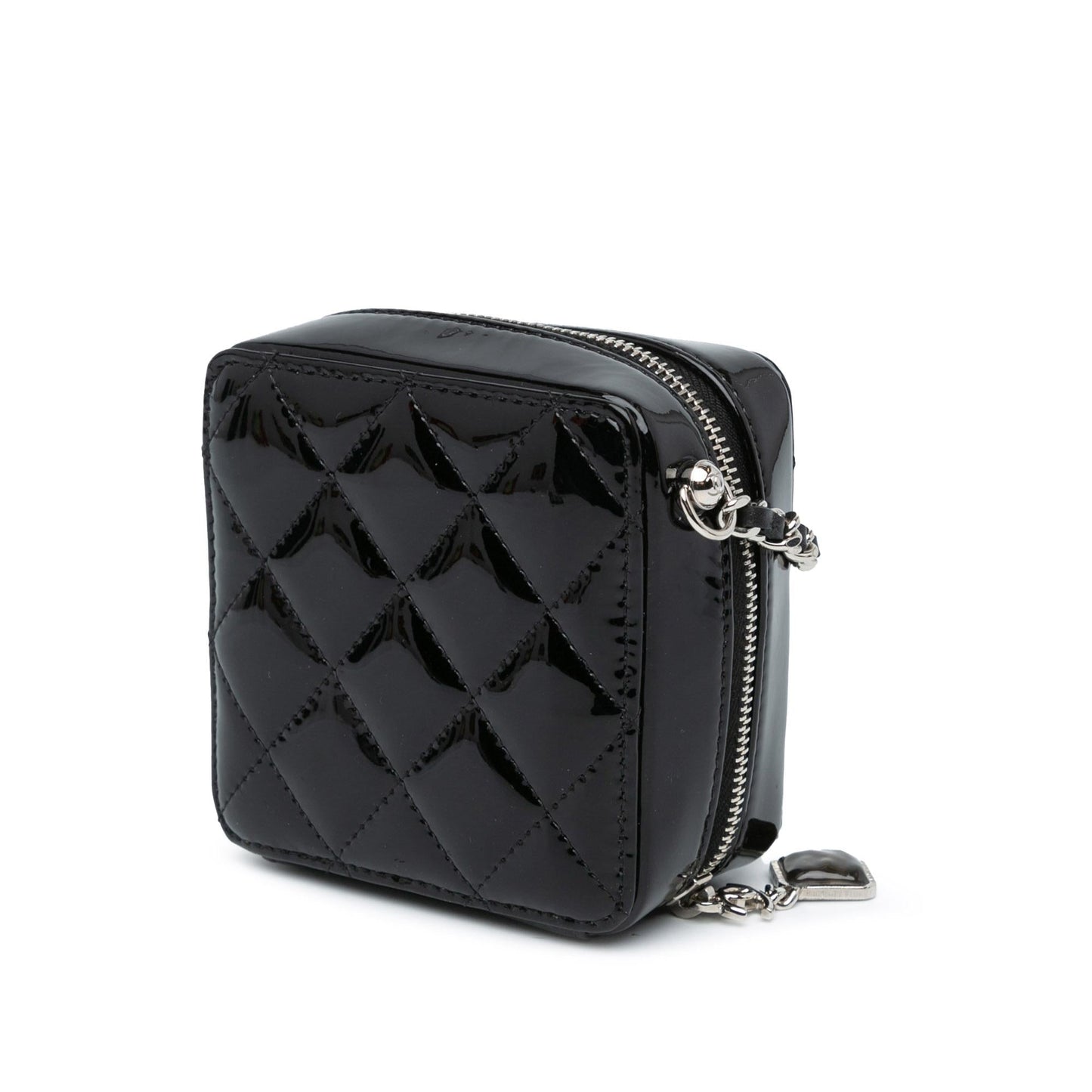 Luxury Chanel CC Quilted Patent Clutch With Chain (SHG-s2IpIR)