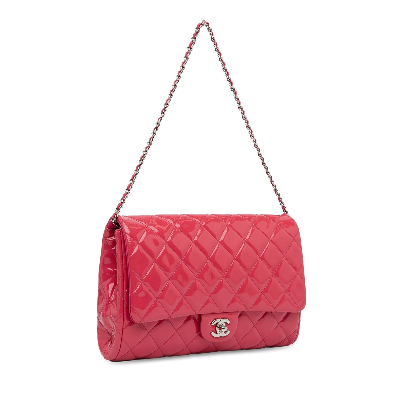 Luxury Chanel CC Quilted Patent Clutch with Chain (SHG-BPixGf)
