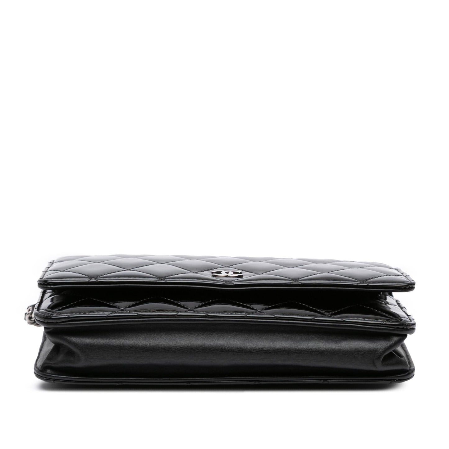 Chanel CC Quilted Patent Wallet On Chain
