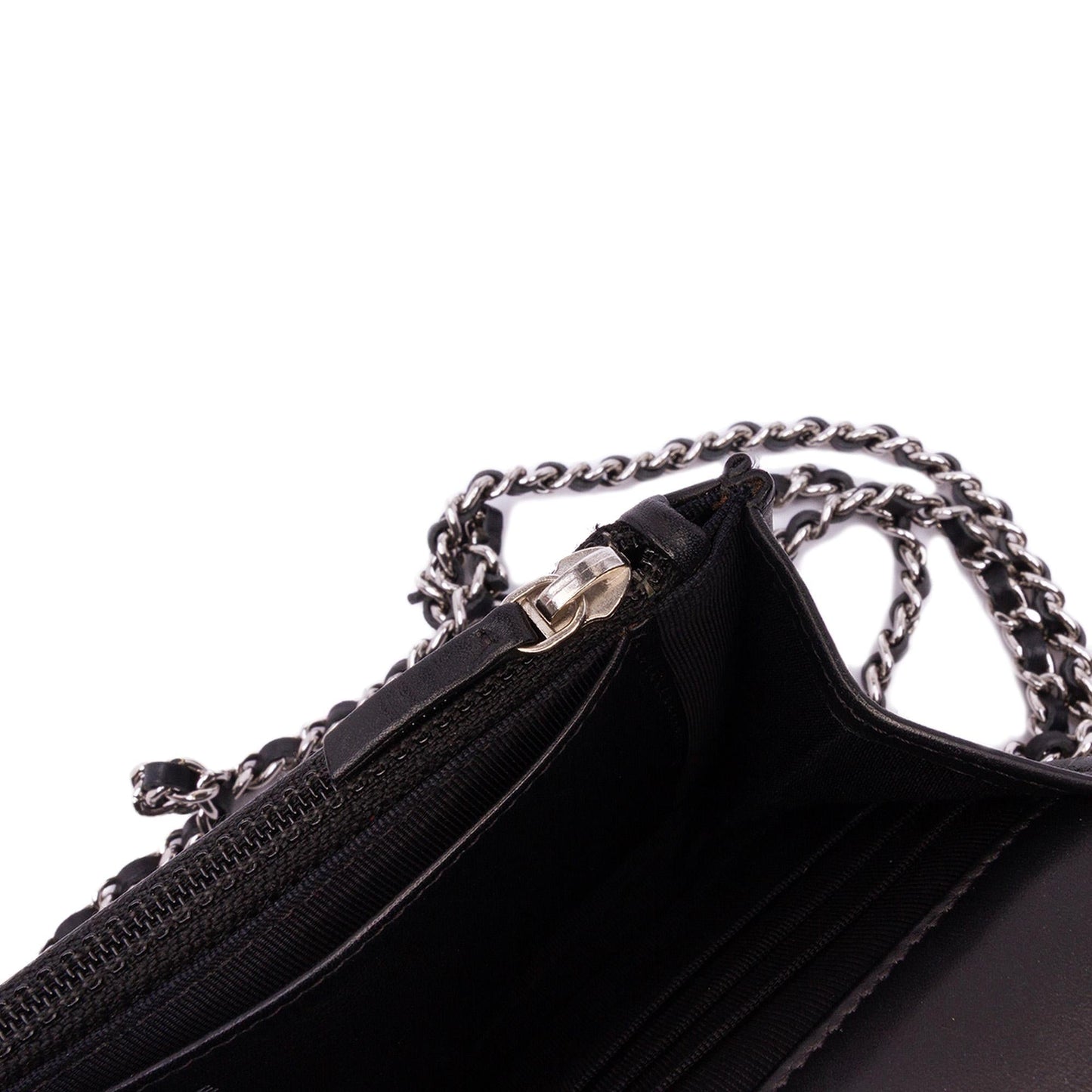 Chanel CC Quilted Patent Wallet On Chain