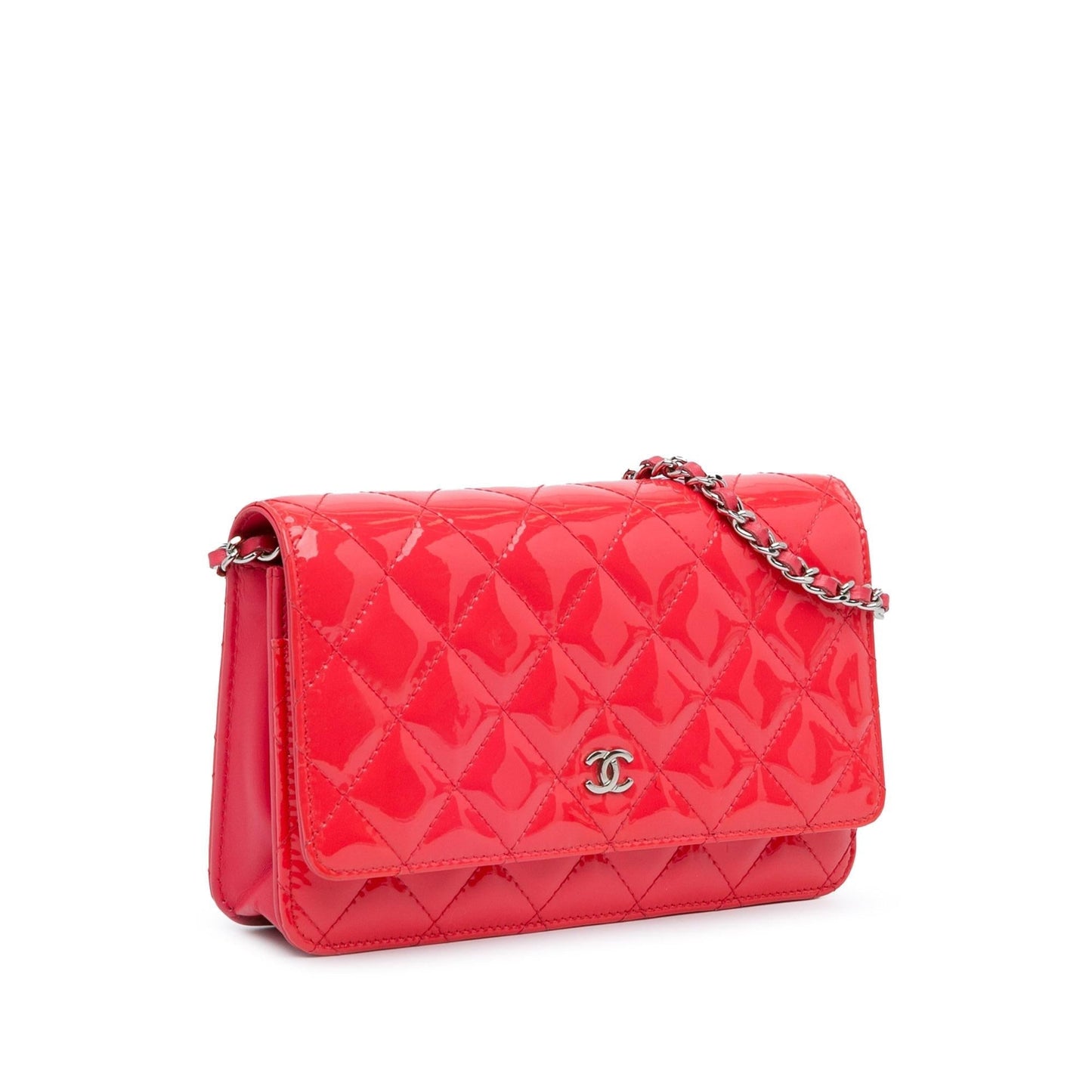 Luxury Chanel CC Quilted Patent Wallet on Chain (SHG-JFP2pp)