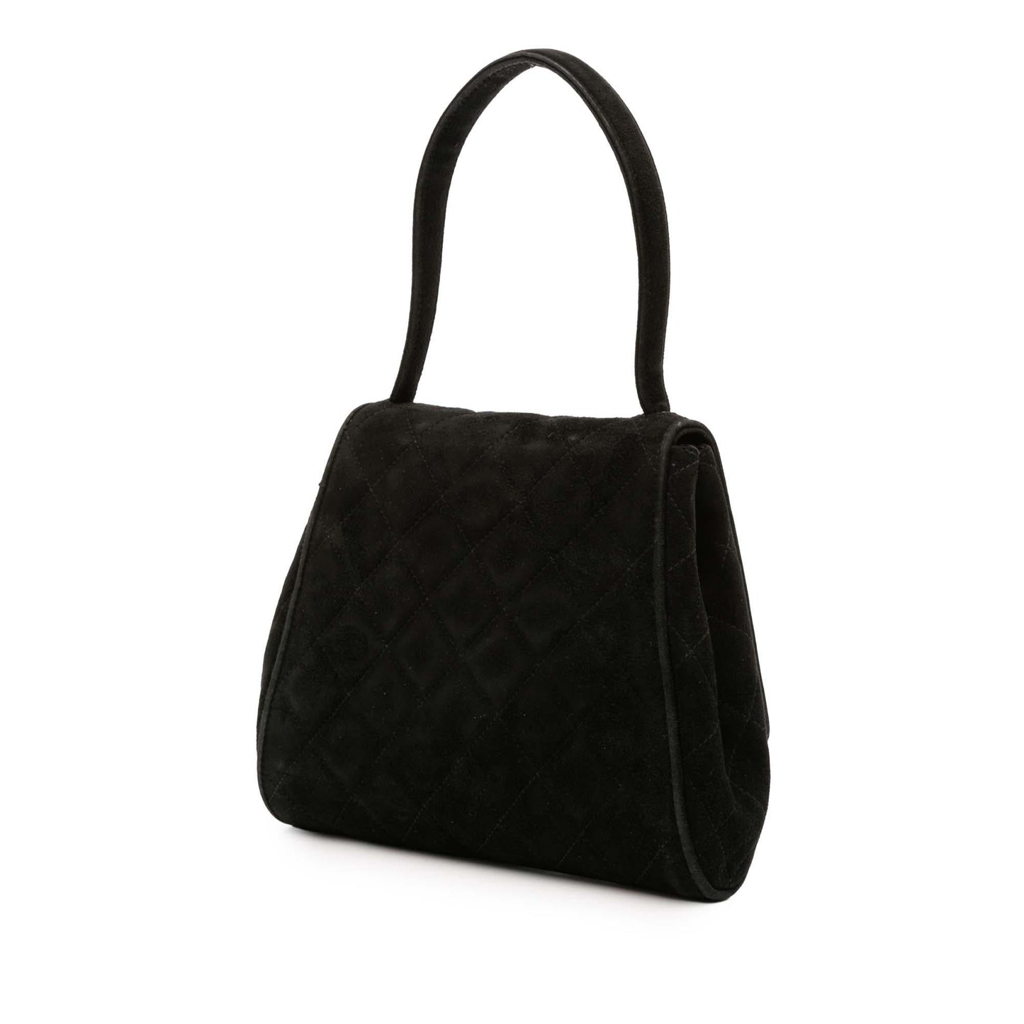 Chanel CC Quilted Velvet Flap
