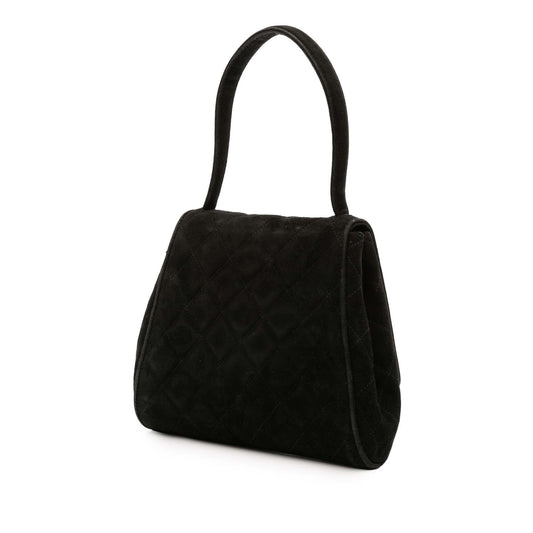 Chanel CC Quilted Velvet Flap