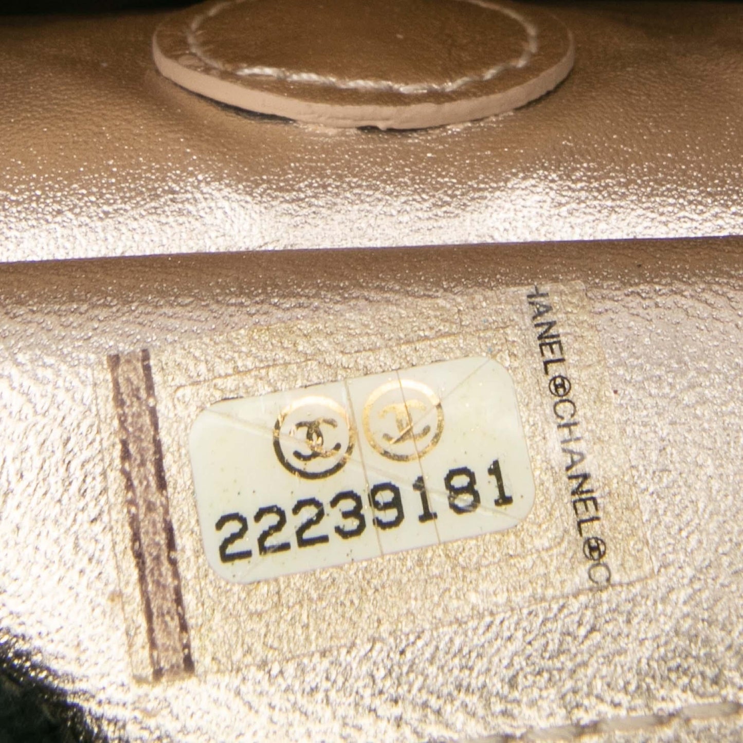 Chanel CC Stitched Lambskin Clutch