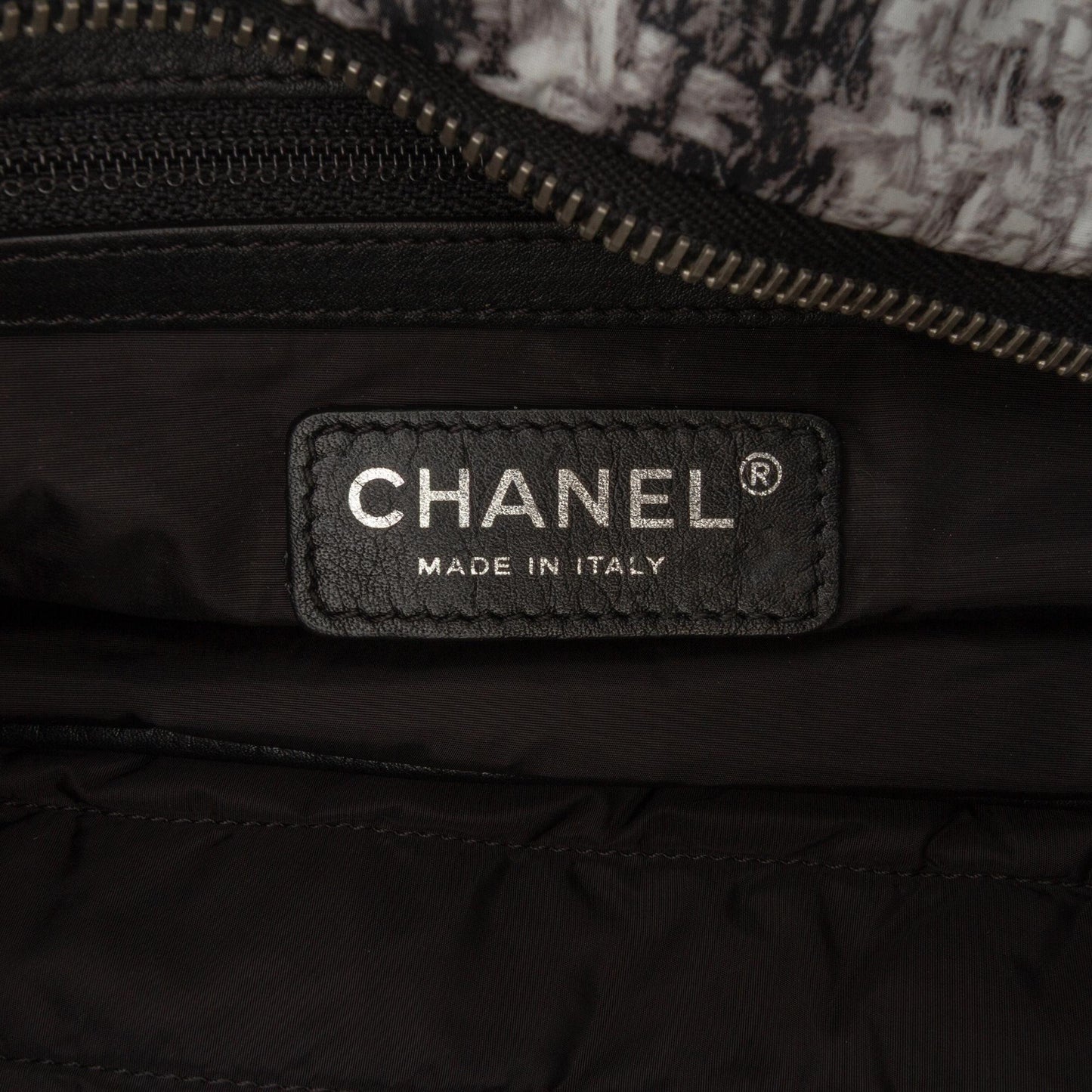 Chanel CC Tweed Print Nylon Single Flap