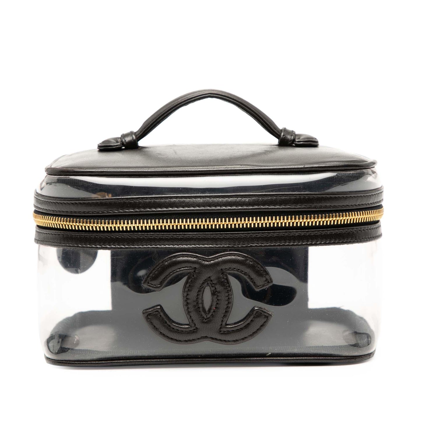 Chanel CC Vinyl and Calfskin Vanity Case