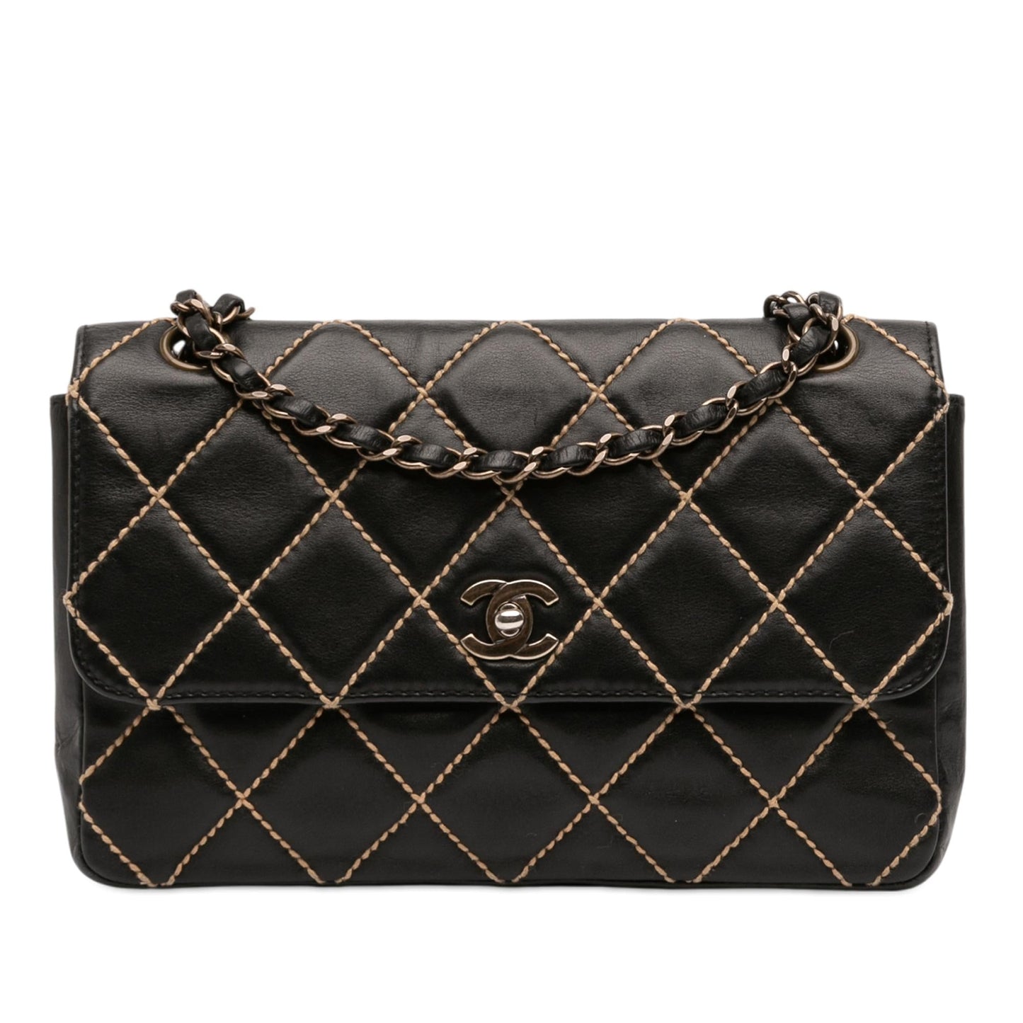 Chanel CC Wild Stitch Lambskin Flap