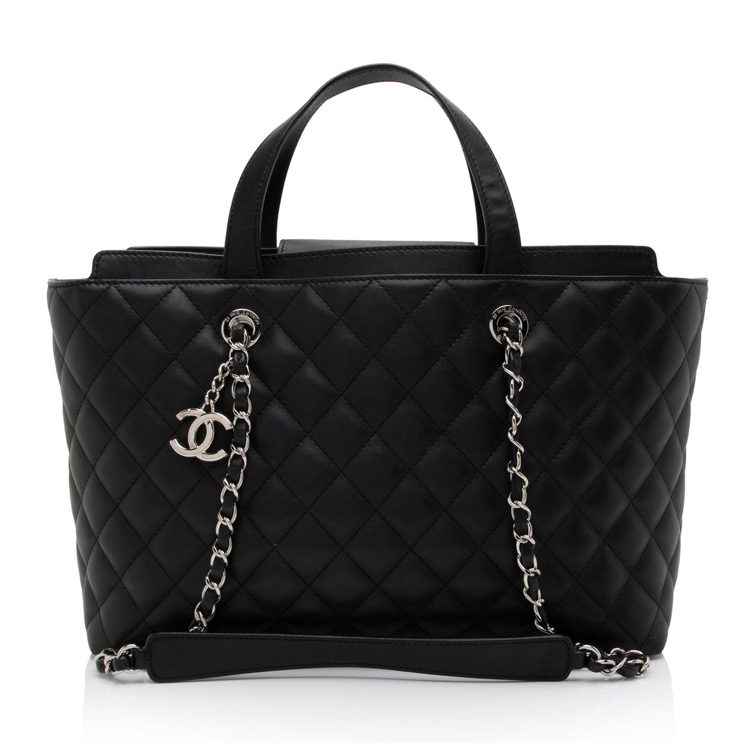 Luxury Chanel Calfskin CC Large Shopping Tote (SHF-kkslci)