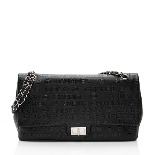 Chanel Embossed Calfskin Unlimited Jumbo Double Flap Bag