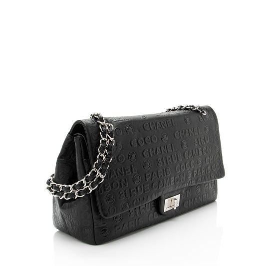 Chanel Embossed Calfskin Unlimited Jumbo Double Flap Bag