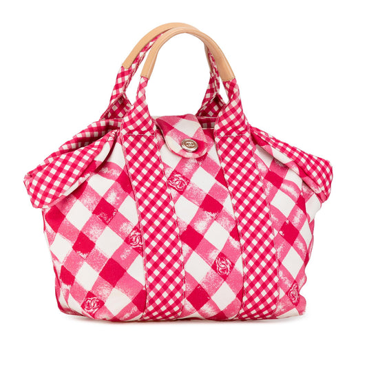 Chanel Canvas Gingham Handbag