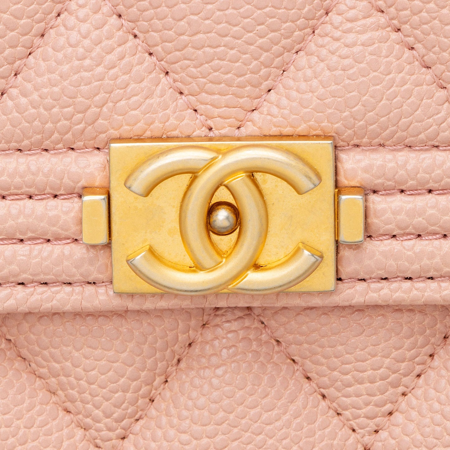 Chanel Caviar Leather Boy Compact Wallet