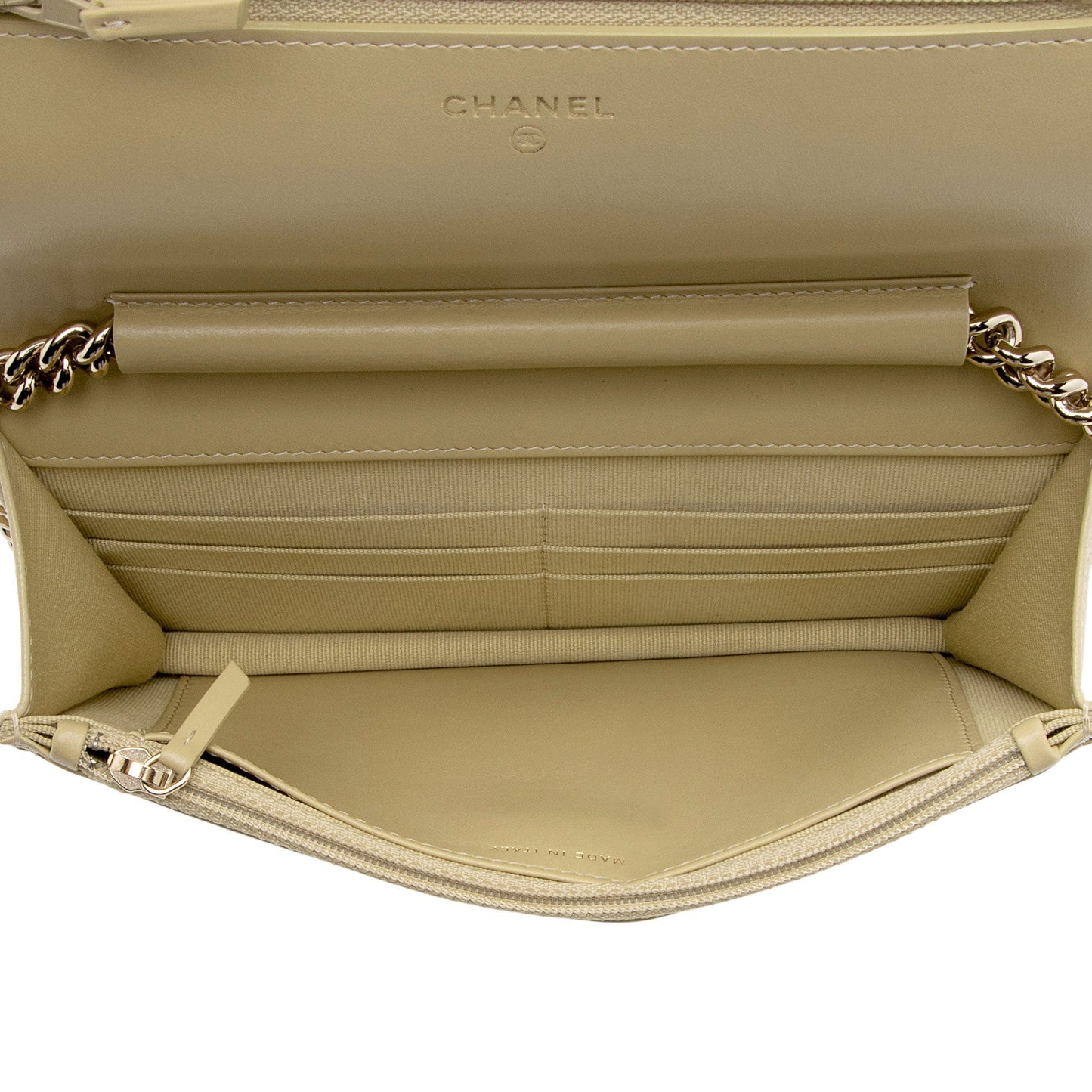 Chanel Caviar Leather Boy Wallet on Chain