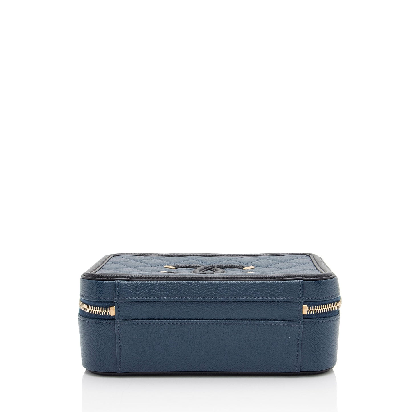 Chanel Caviar Leather CC Filigree Medium Vanity Case