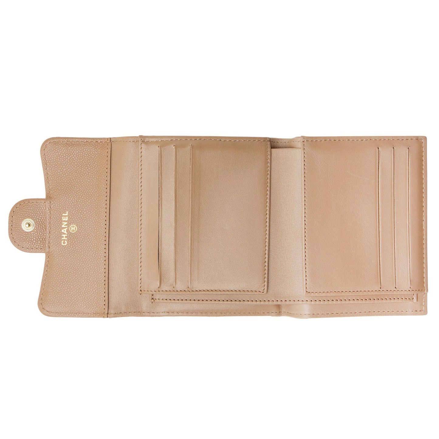 Chanel Caviar Leather CC Flap Compact Wallet