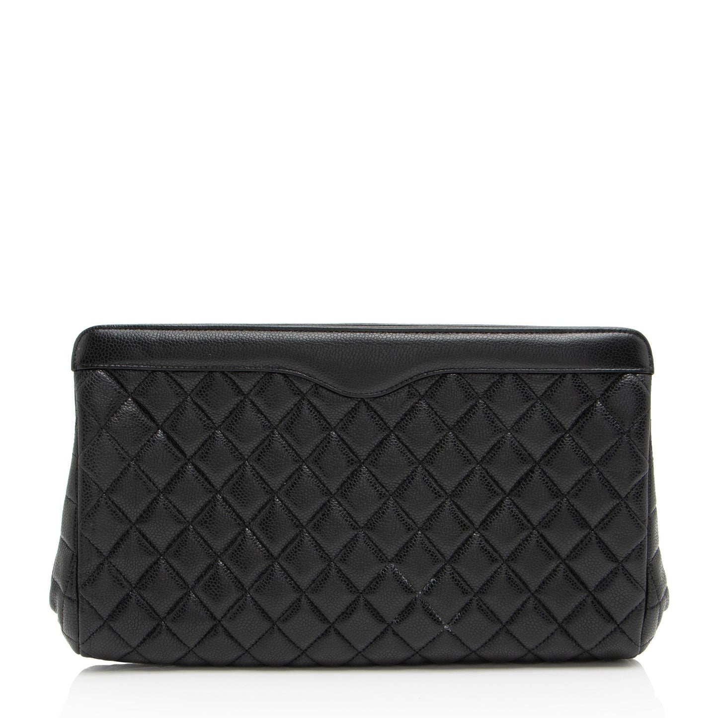 Chanel Caviar Leather CC Frame Clutch (SHF-sS7xNc)